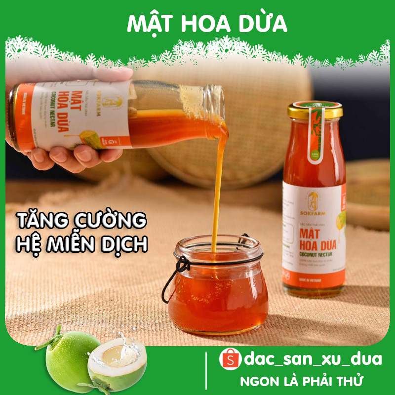 [HCM]MẬT HOA DỪA CÔ ĐẶC SOKFARM 250G