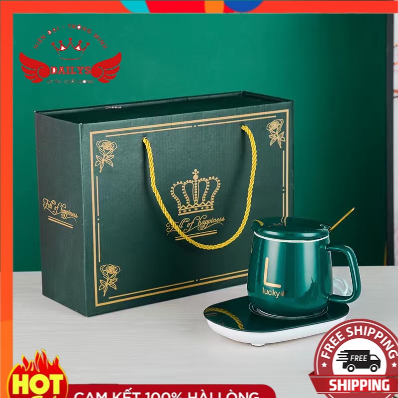 [Hàng Tôt] Bộ Đế Hâm Nóng Tự Động Kèm Cốc Thủy Tinh Cao Cấp - Máy Hâm Nóng Cafe, Sữa, Trà, Cháo, Bột - Máy Hâm Nóng Đồ Uống Bằng Điện - Bộ Đế Hâm Nóng Cốc Điện Tử Kèm Ly Uống Cafe Cao Cấp. Bảo Hành Đổi Trả Trong 7 Ngày. Dailys