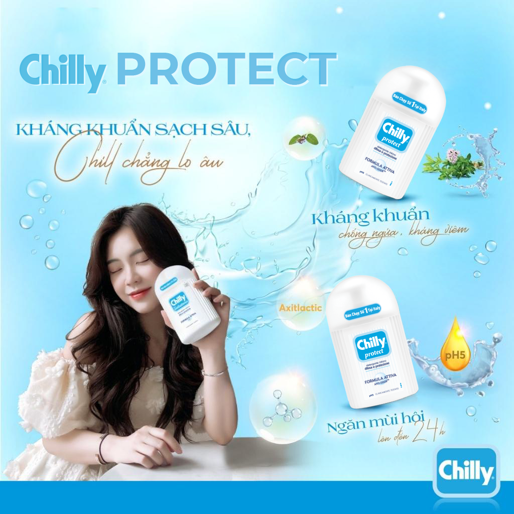 dung dịch vệ sinh phụ nữ chilly protect giúp kháng viêm hoàn hảo 4