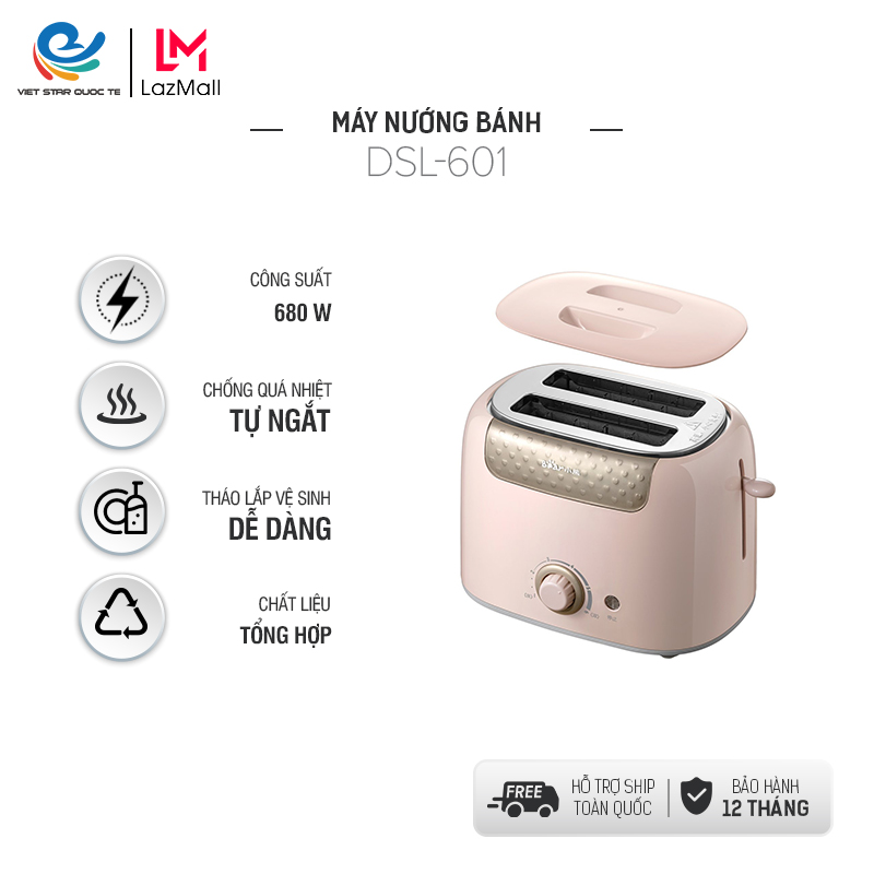 Máy nướng bánh mì bear dsl-601 - bản quốc tế