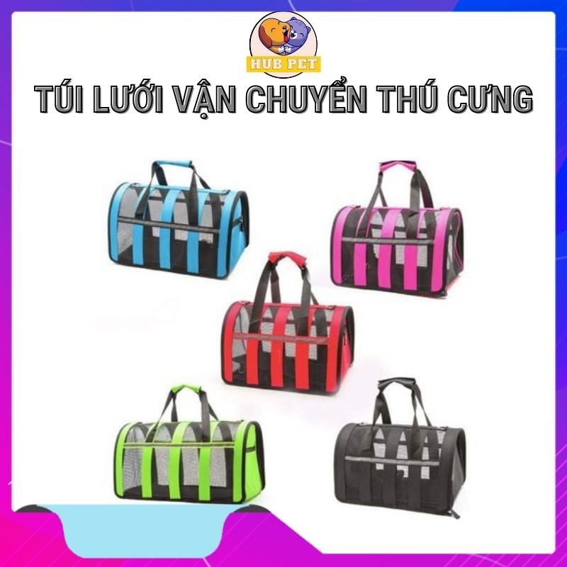Túi vận chuyển chó mèo - túi vận chuyển chó mèo dạng lưới nhiều màu - hubpet