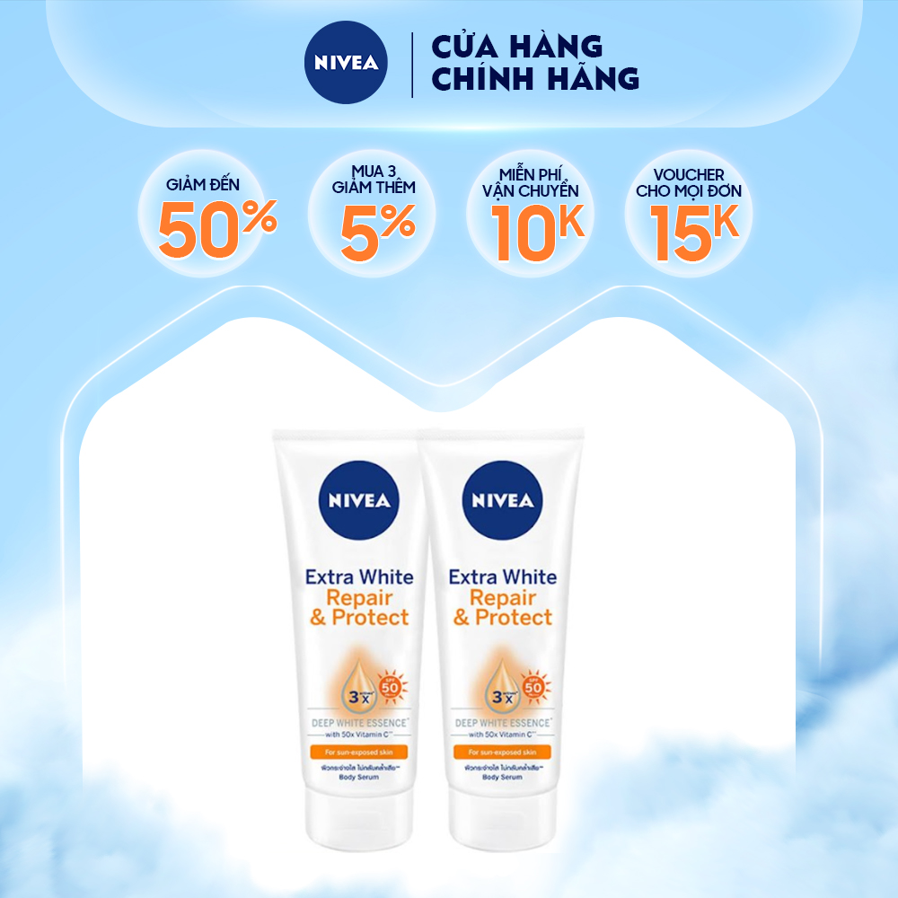 Combo 2 Tinh Chất Dưỡng Thể Dưỡng Trắng Nivea Giúp Phục Hồi Và Chống Nắng Nivea 180ml - 88314