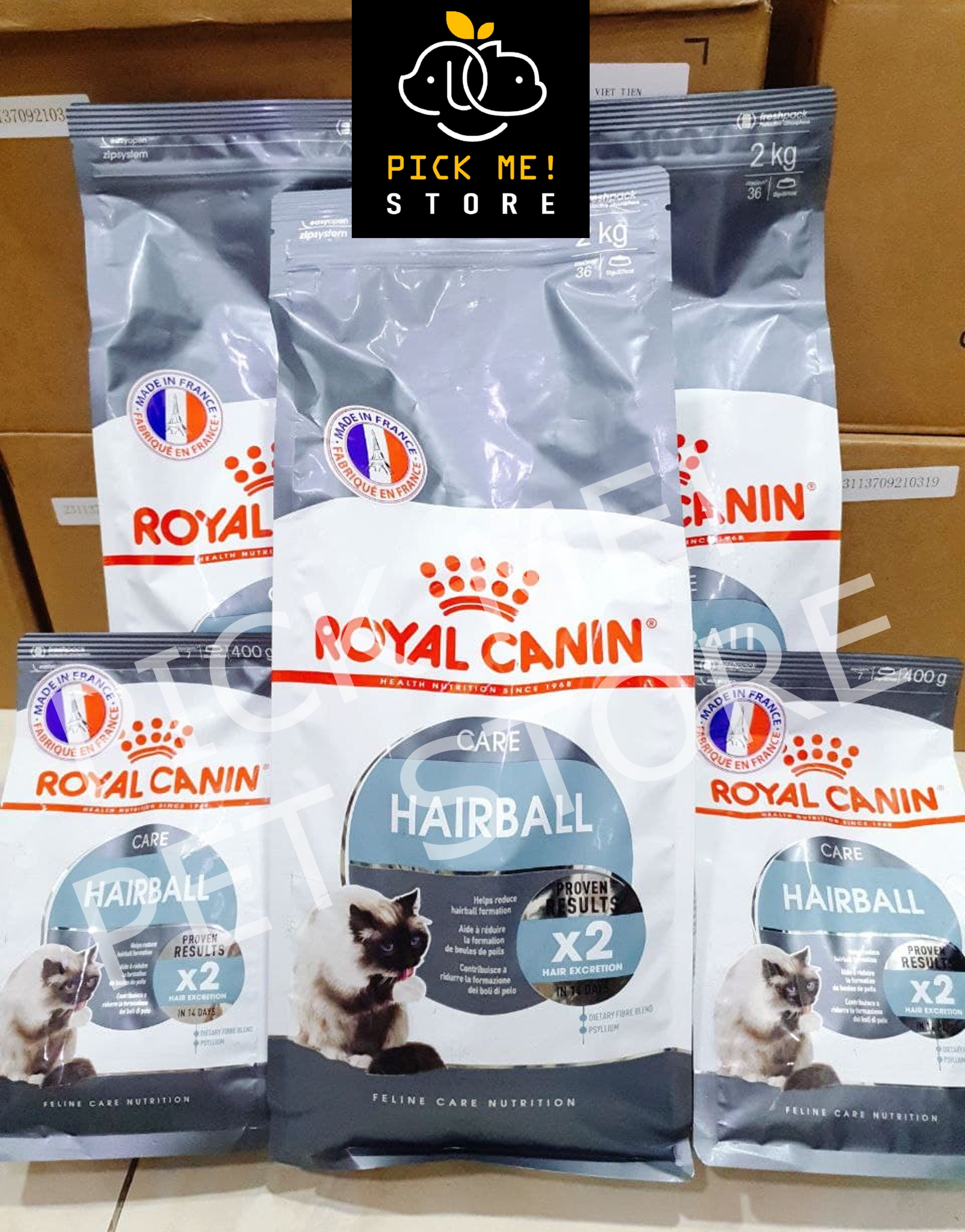 CHÍNH HÃNG  Hạt Royal Canin Hairball Tiêu Búi Lông Cho Mèo 400g 2kg