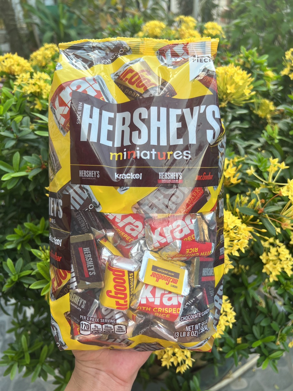 11/2024 kẹo socola hershey's miniatures 180 viên 1.58 kg - hàng nhập mỹ