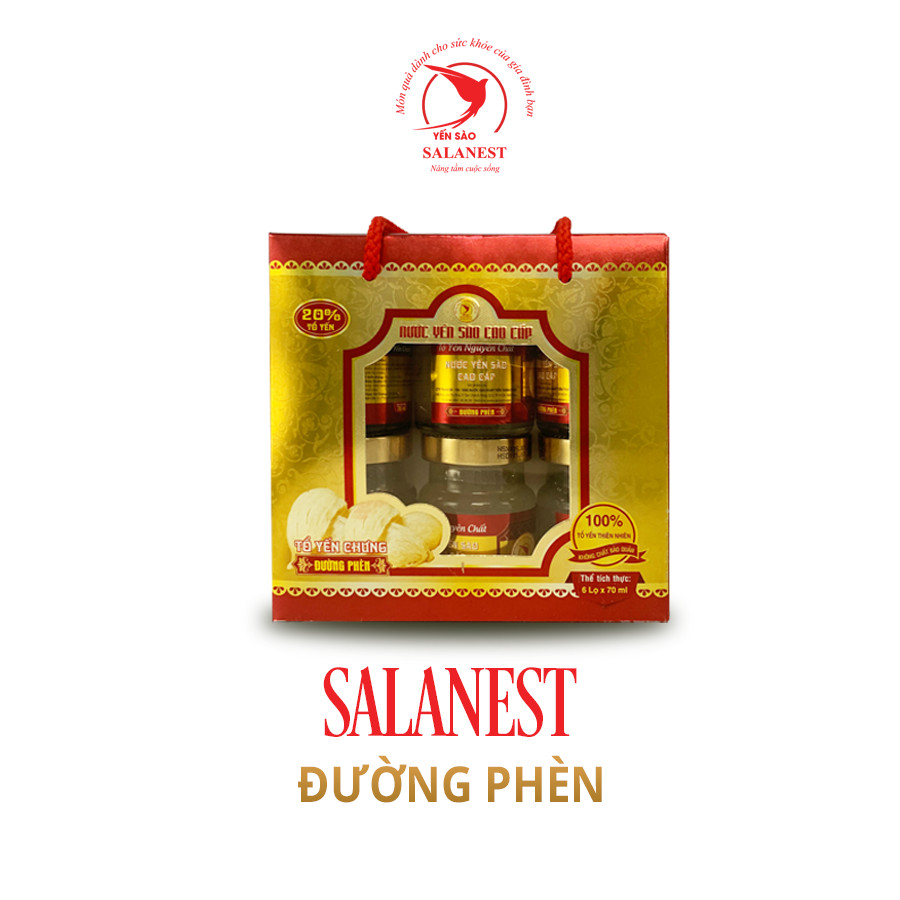 Yến chưng đường phèn Salanest 20 tố yến x 6 hủ / hộp sức khỏe vàng cho mọi nhà