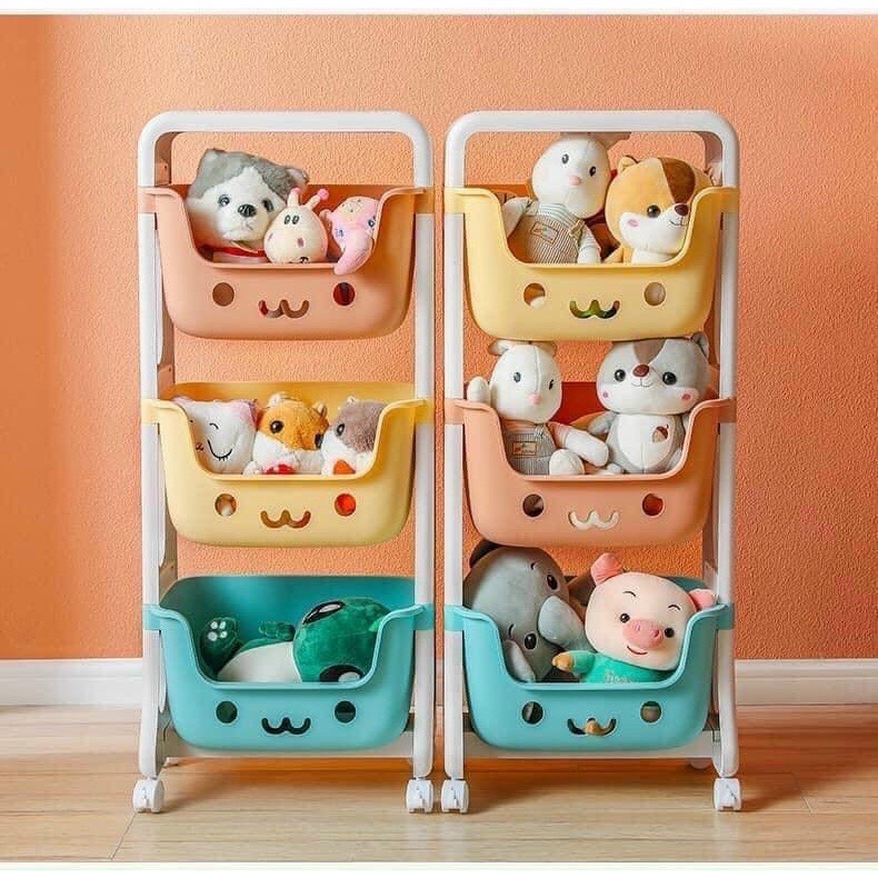 Kệ Gấu 3, 4 tầng đựng đồ chơi, đồ bỉm sữa cho mẹ và bé