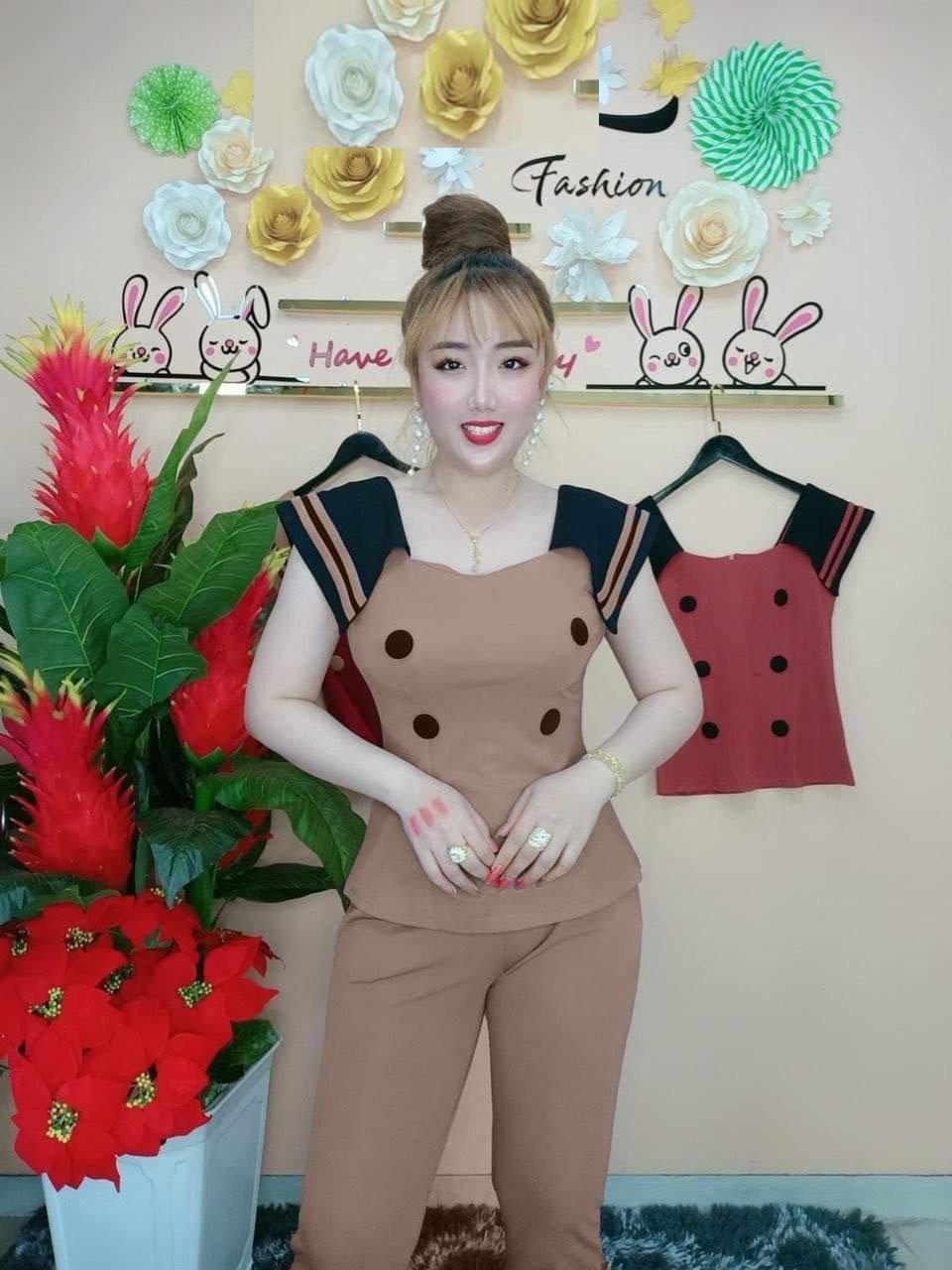 Set bộ nữ thun cát hàn thời trang quần dài