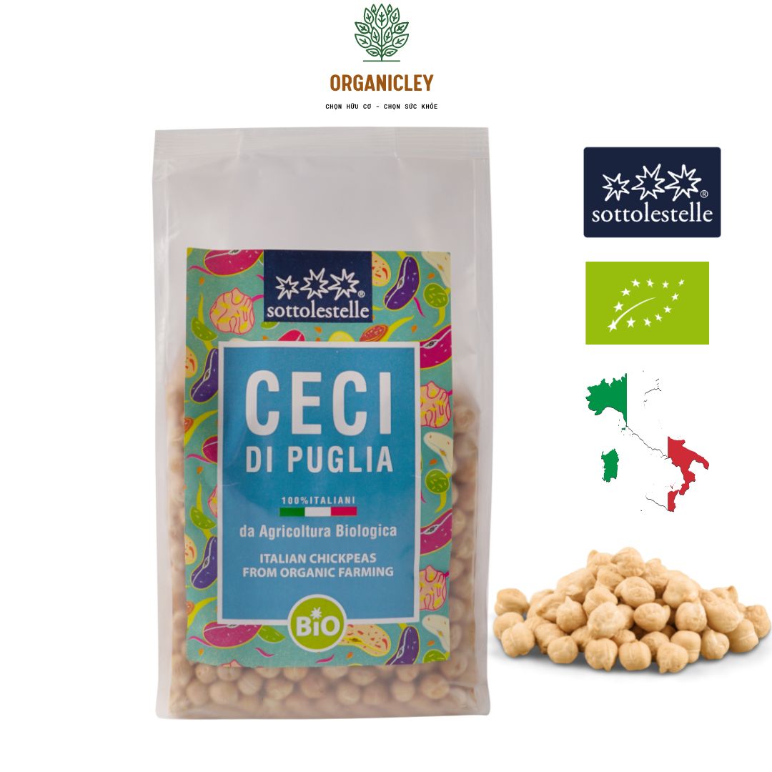 Đậu Gà Hữu Cơ Chính Hãng 400g Sottolestelle Italian Organic Chickpea - Đậu Gà Sottolestelle - Organicley