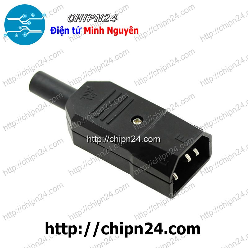 Đầu jack nối nguồn ac 3 chân đực