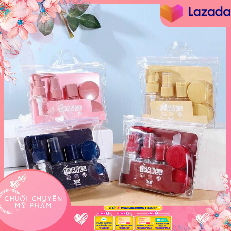 Bộ Chiết Mỹ Phẩm Travel Rouna Cao Cấp Mới | Bộ Chiết Mỹ Phẩm Du Lịch Cao Cấp Mẫu Mới BỘ CHIẾT MỸ PHẨM TRAVEL ROUNA