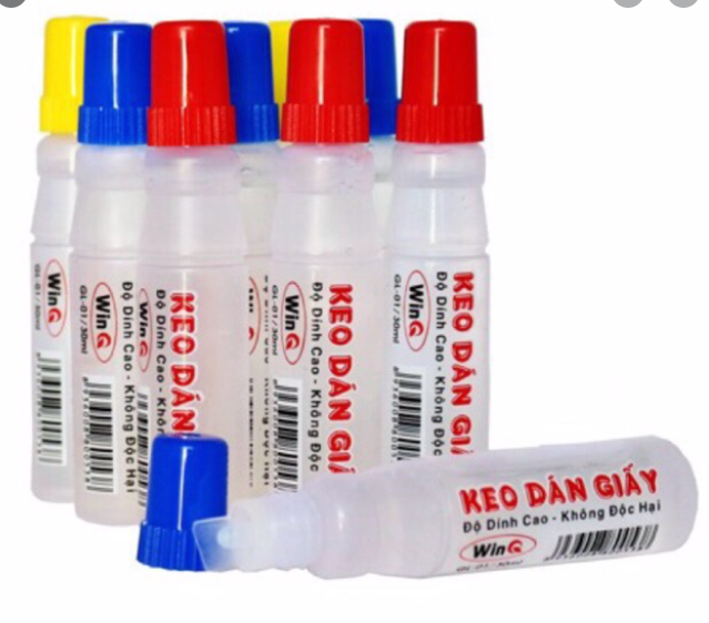 Lốc 12 chai keo dán giấy 30ml winq gl-01
