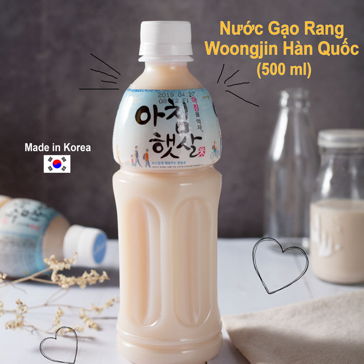 Chai 0.5 lít Nước gạo woongjin Hàn Quốc