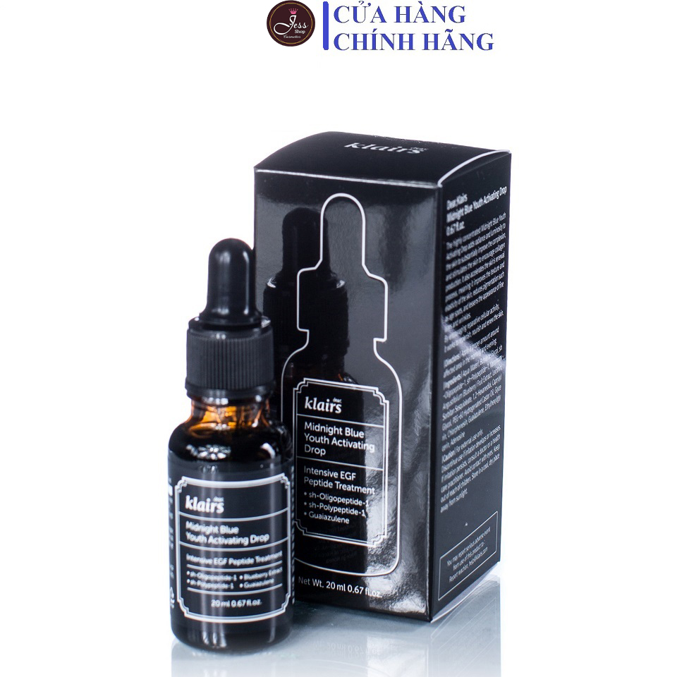 Tinh chất dưỡng phục hồi da ban đêm Klairs Midnight Blue Youth Activating Drop Serum 20ml