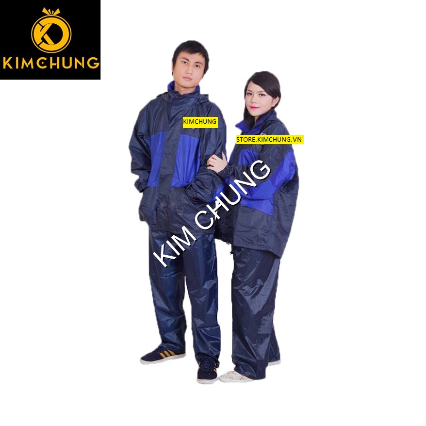 [HCM]Bộ áo mưa vải dù cao cấp 2 khóa kéo siêu bền không thấm nước (5XL)
