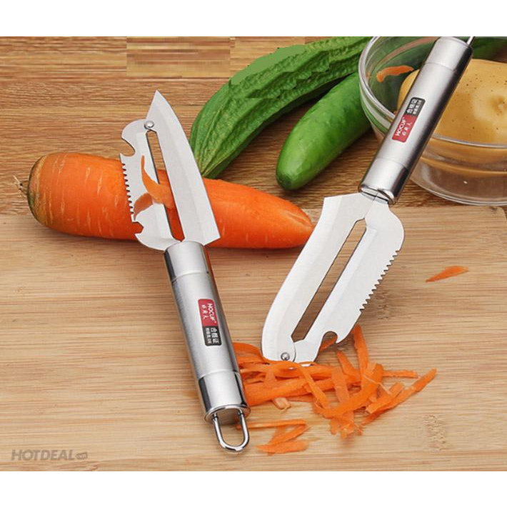 Dao 2 lưỡi -  Dao bào gọt hoa quả inox - Dao bào trái cây tiện dụng - Dao bào inox - Dễ dàng trong v