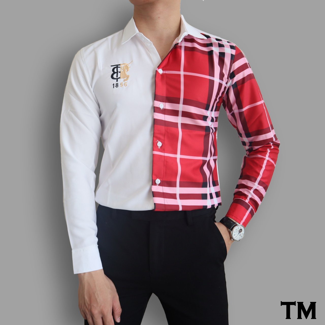 Áo sơ mi nam caro thời trang luxury đẳng cấp nhãn hiệu - phong cách nam ,soái ca hot hit mói nhất xu hướng king store 1