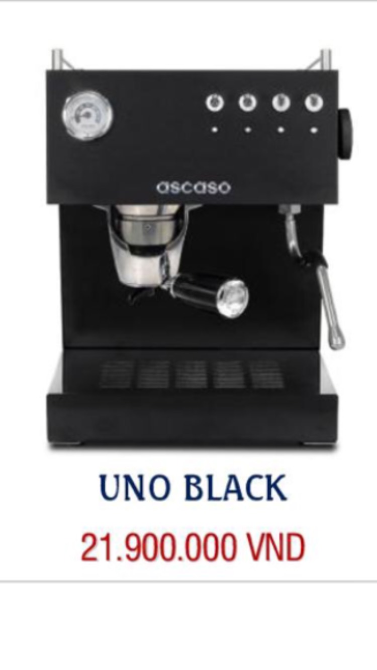 Máy Pha Cafe Pod ( Ascaso -Tây Ban Nha ) - Uno Black - Trả góp lãi suất 0%