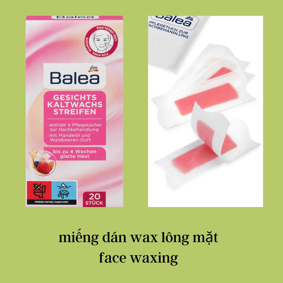 Miếng dán wax lông mặt Balea Gesicht
