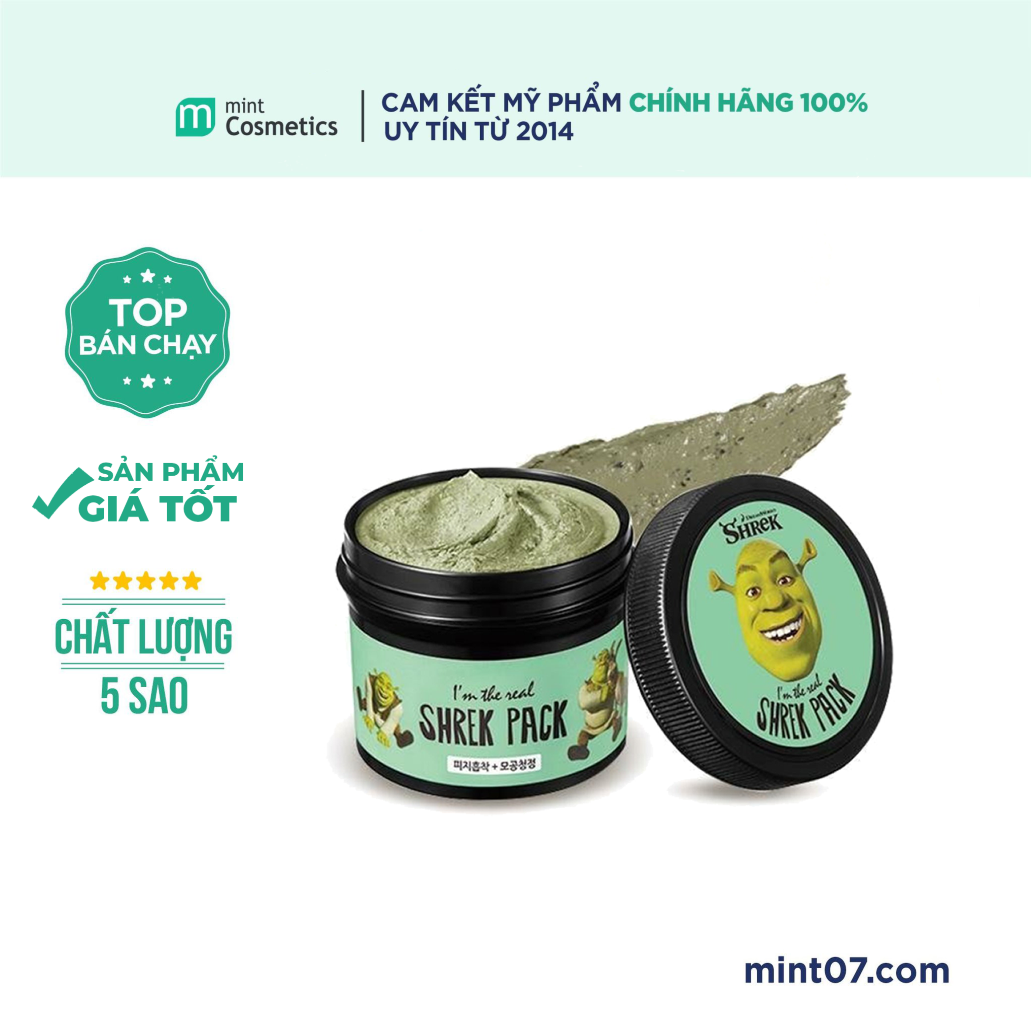 Mặt nạ đất sét dreamworks i'm the real shrek pack 110g