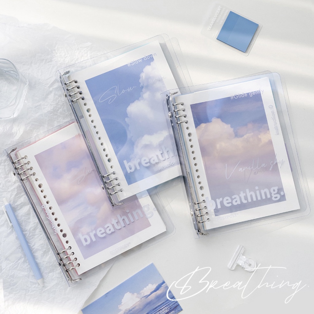 Sổ còng kim loại bìa nhựa dẻo Breathing version