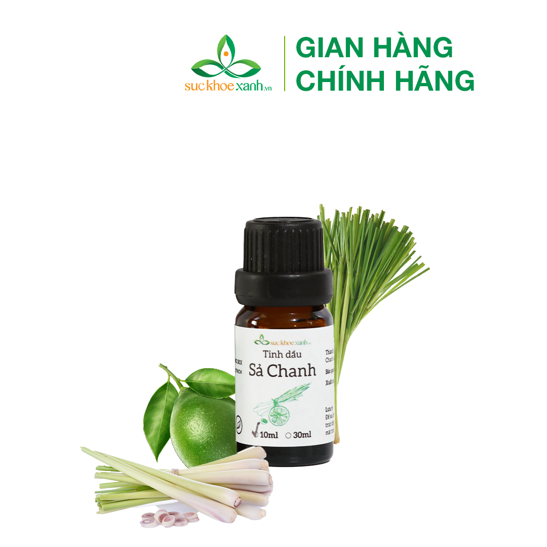 Tinh dầu sả chanh - chai 10ml, 30ml, 100ml - nhập khẩu ấn độ chính hãng