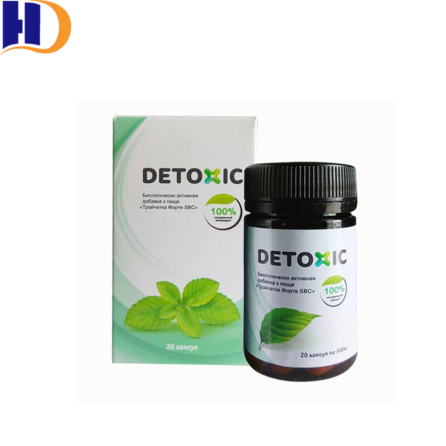 Viên uống Detoxic của Nga diệt ký sinh trùng, diệt hôi miệng, cải thiện tiêu hóa hộp 20 viên