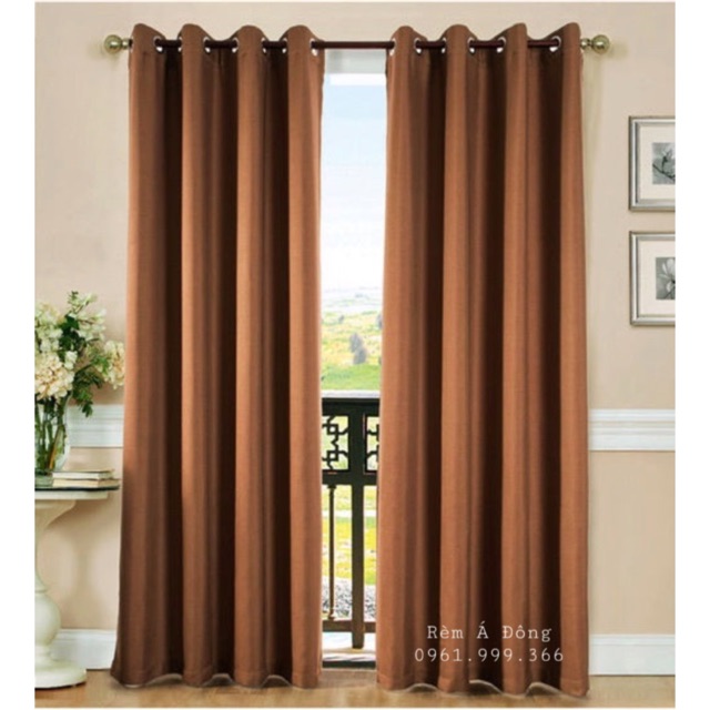 Rèm vải thô tone màu nâu đất rèm cửa một màu hiện đại , sản phẩm tốt, chất lượng cao, cam kết sản phẩm nhận được như hình
