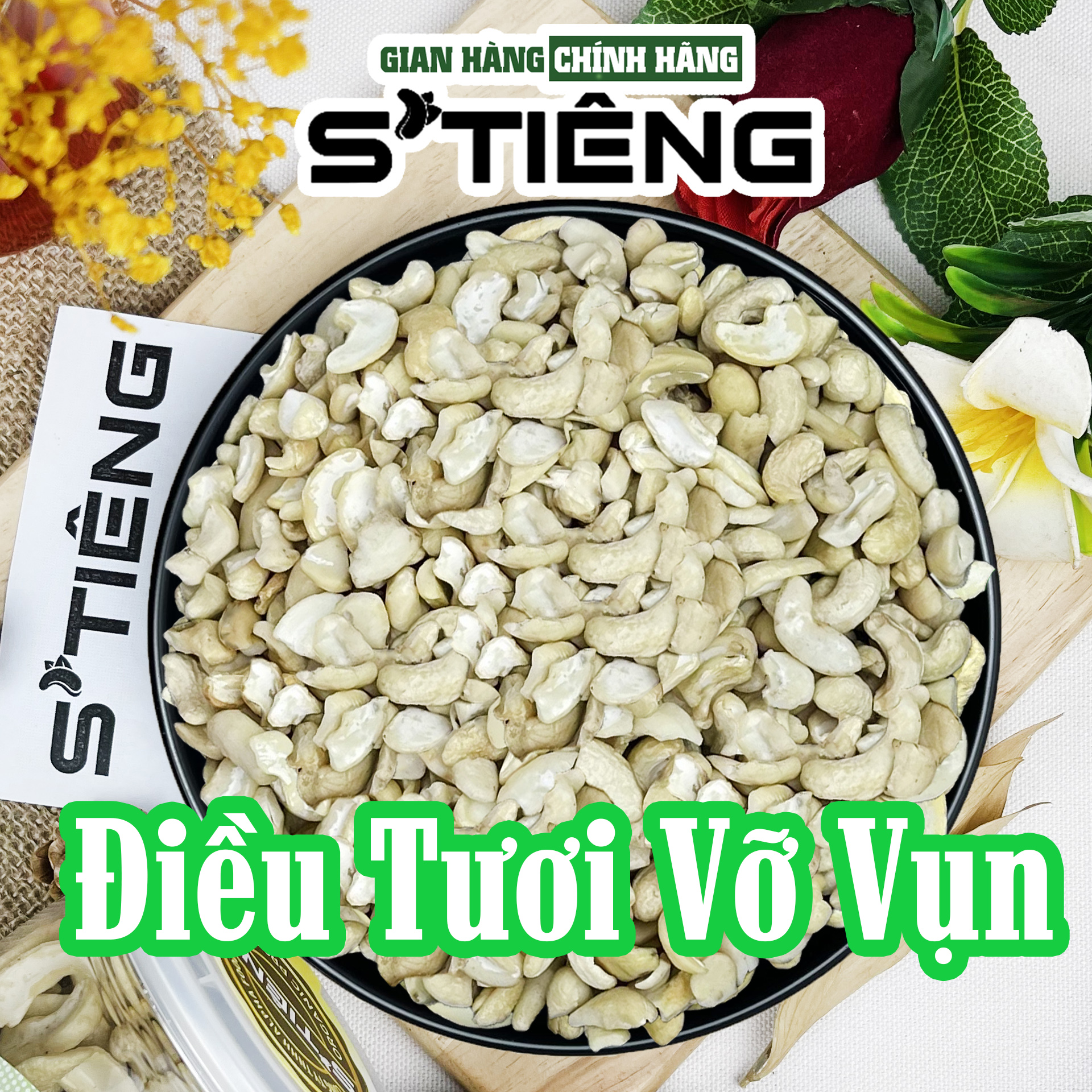 500gr hạt điều tươi làm sữa s'tiêng loại vỡ vụn