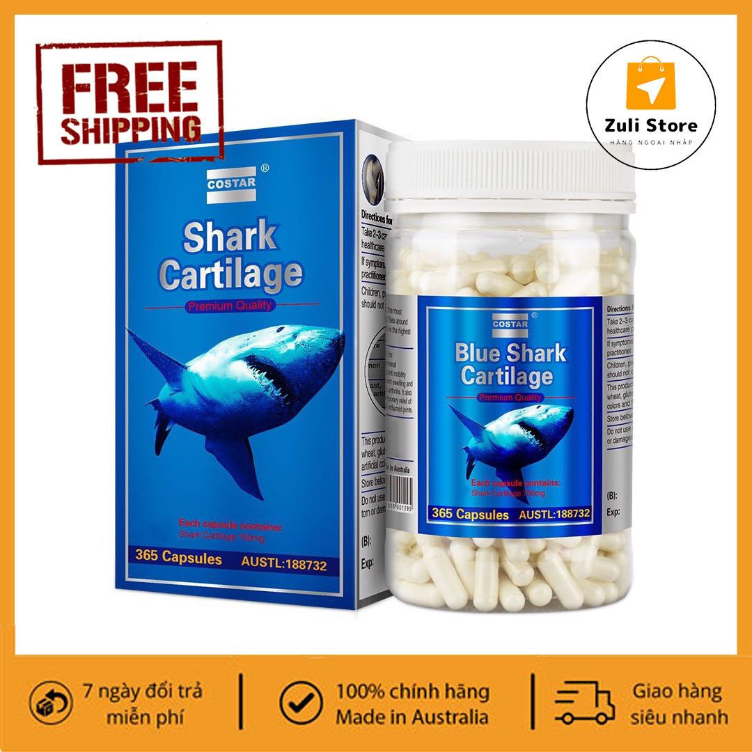 Viên uống sụn cá mập Costar Blue Shark Cartilage 750mg 365 viên