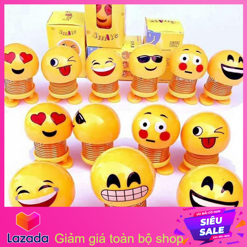 Emoji Lò Xo Lắc Đầu Trang Trí Xe Hơi, thú nhún emoji để Bàn Làm Việc Siêu Vui Nhộn mẫu, Lật Đật Icon Emoji Lò Xo Nhún Đồ Chơi Xả Stress - Lật Đật Icon Lò Xo Để Xe Ô Tô Vui Nhộn, Emoji Lò Xo Ngộ Nghĩnh