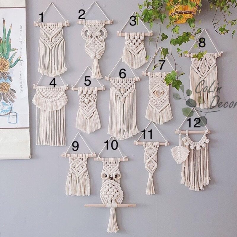Mành treo trang trí nhỏ gọn - macrame mini