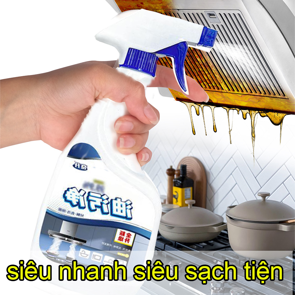Tẩy dầu mỡ nhà bếp nước tẩy rửa đa năng, tẩy xoong nồi, hút mùi, bếp gas, bếp từ, đáy xoong, đáy chảo 500ml