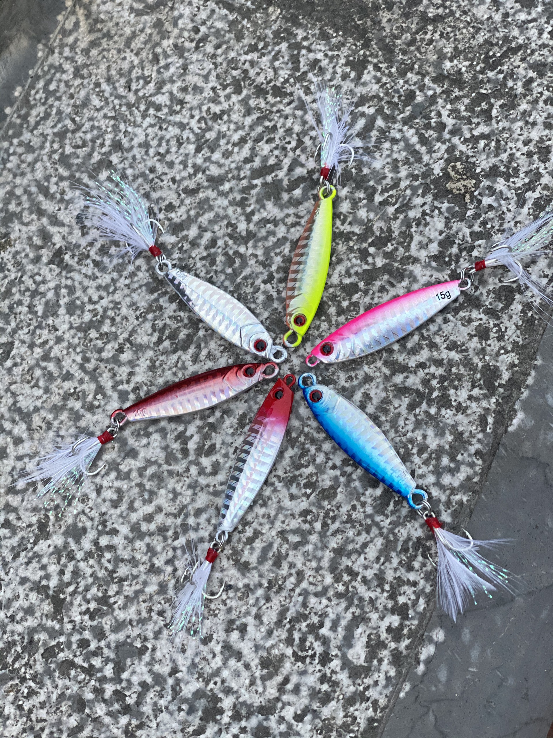 Mồi Câu Lure Jigging Nặng 7g_10g_15g_20g lure chẽm,nhồng,hồng,măng,vược,....