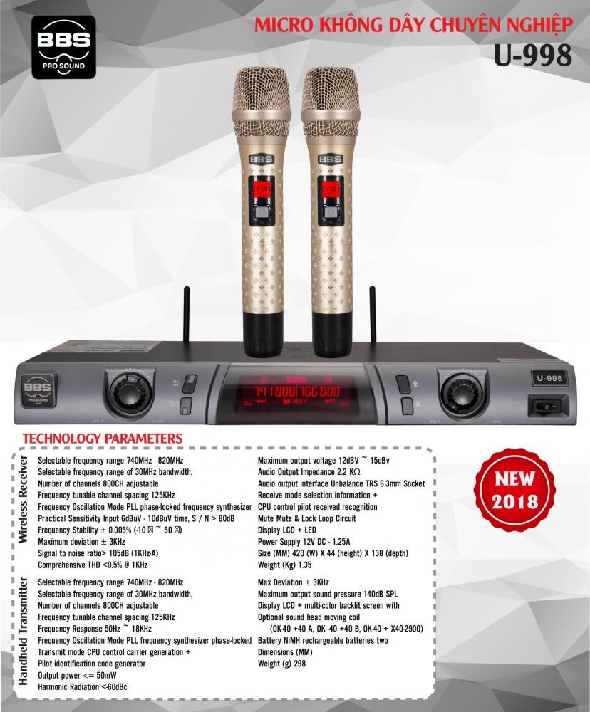 Micro bbs 6 số u-998 prosound