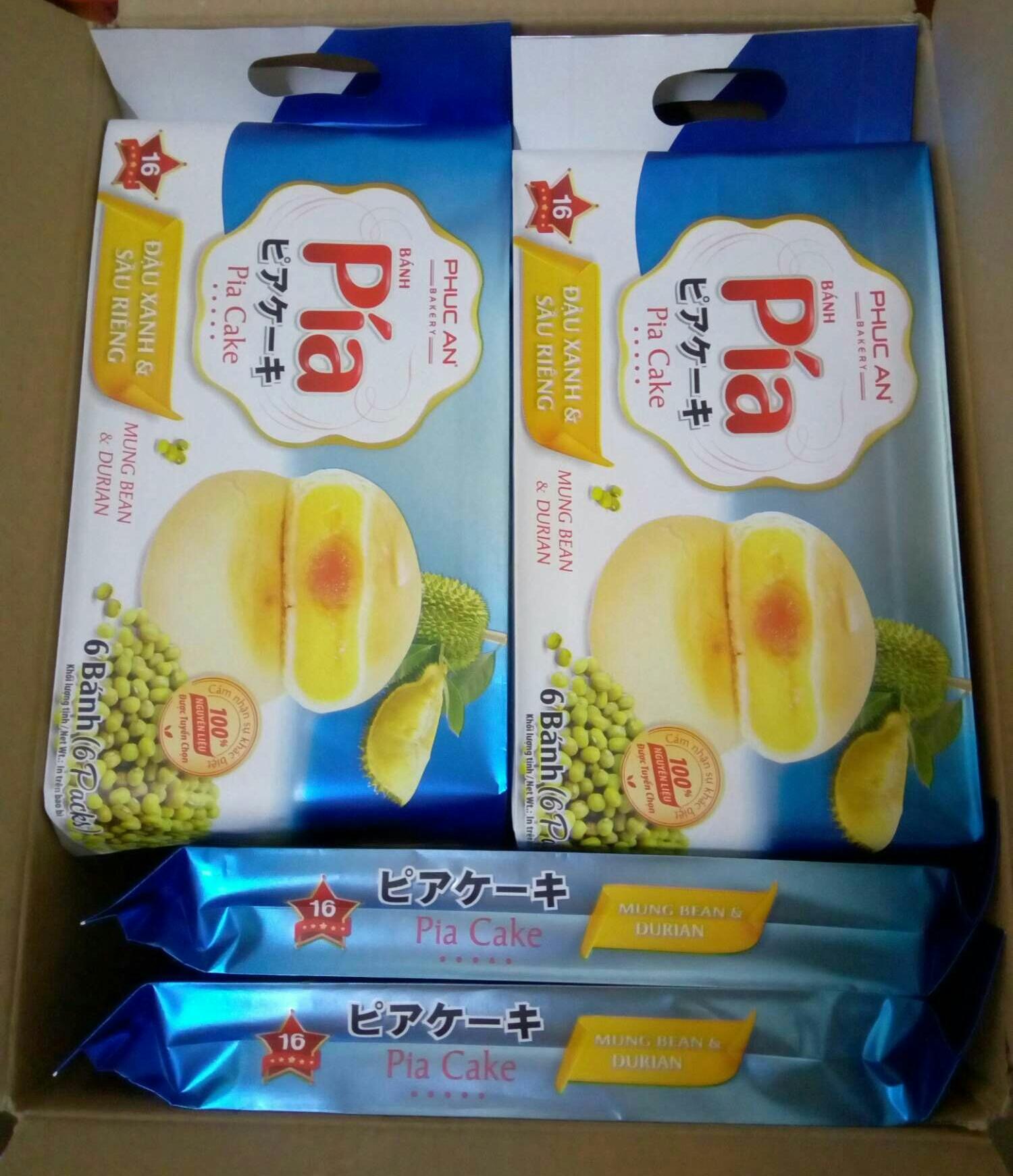 Bánh pía phúc an số 16 -300g - đậu xanh, sầu riêng, trứng muối