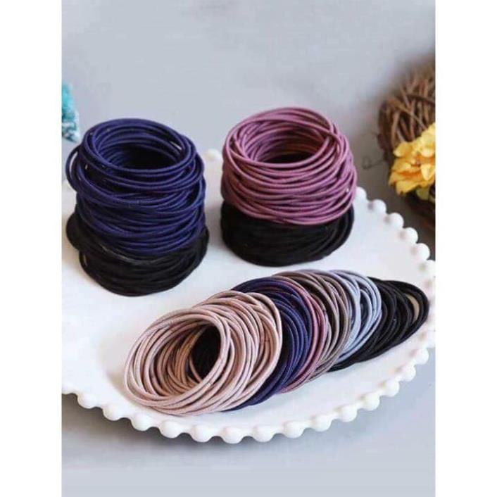 Hộp 100 dây chun buộc tóc