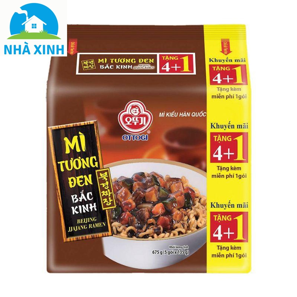 Lốc 5 gói - mì tương đen bắc kinh ottogi 135g/gói