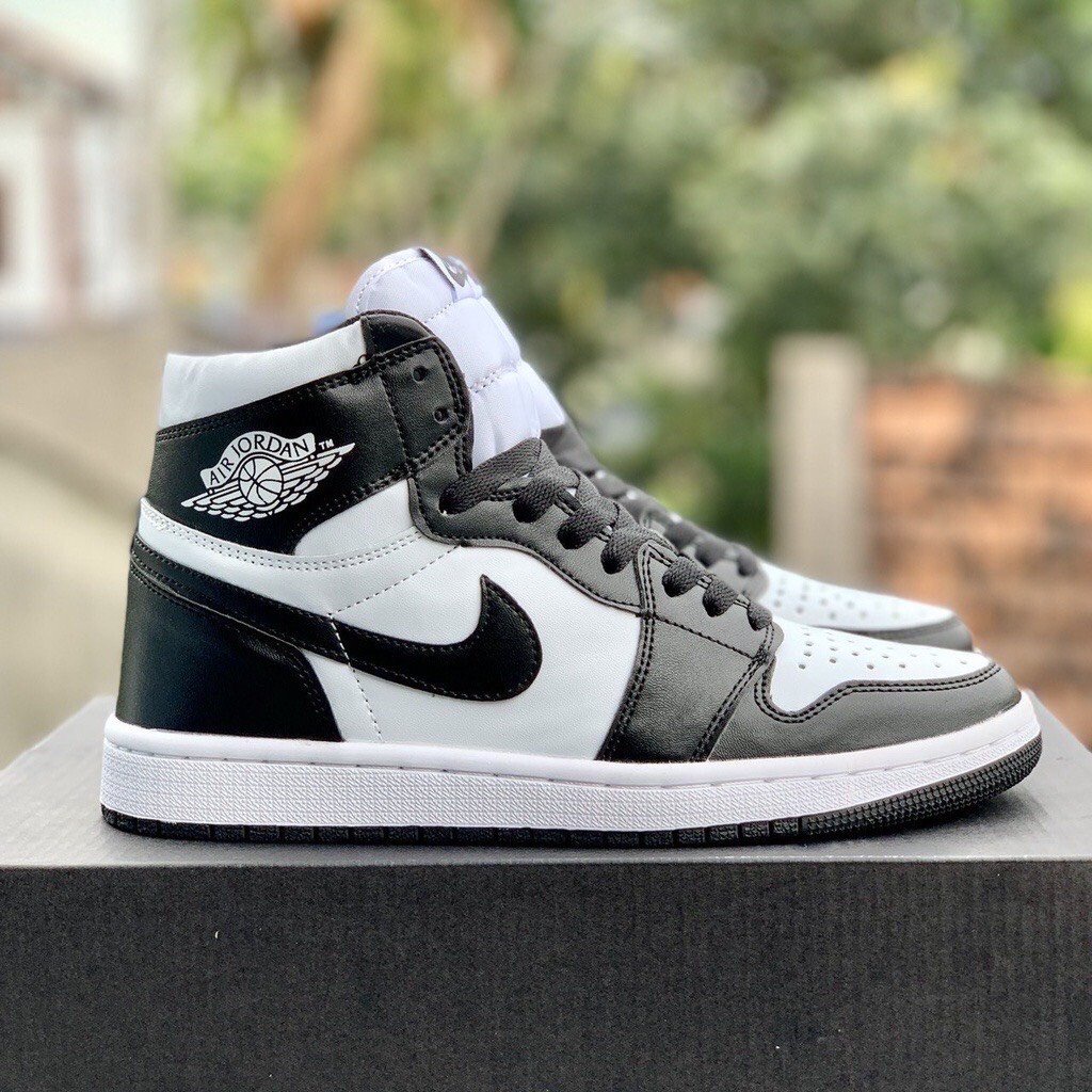 Giày thể thao sneakers cổ cao đen trắng , giày jd pan.da đen trắng cao nam nữ cao cấp