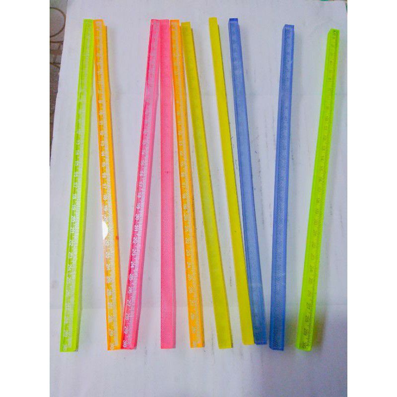 Set 10c thước kẻ vuông đặc khối, thước đá, Thước xếp hình 20cm, 30cm