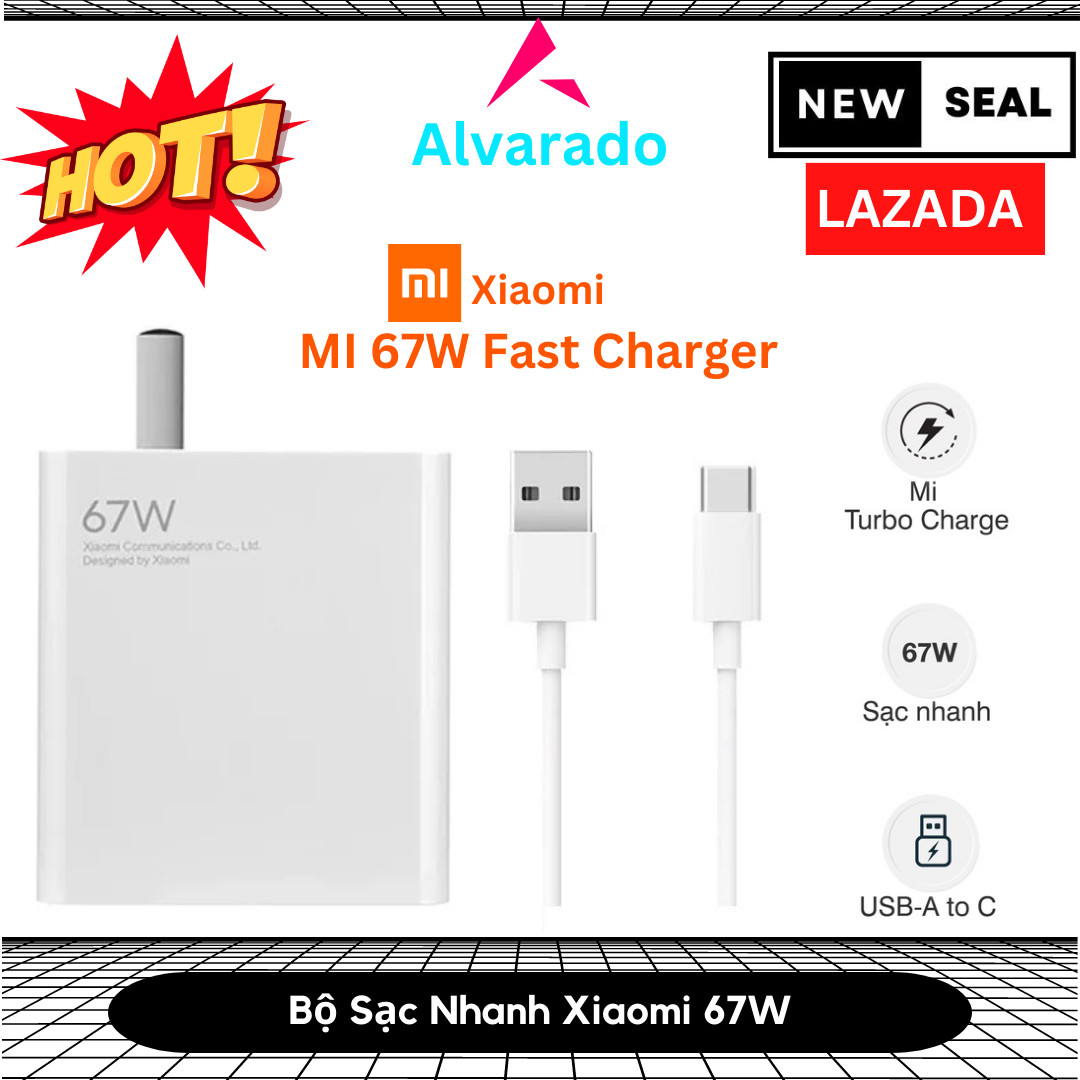Bộ sạc nhanh xiaomi 67w, 33w usb sang type c , mi charge turbo 67w siêu nhanh không nóng , hỗ trợ xiaomi, samsung, oppo, vivo chính hãng