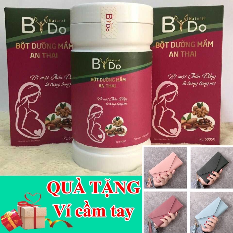 Bột ngũ cốc dưỡng mầm an thai Bido Natural 600g, Tặng Ví Dài cầm tay đẹp