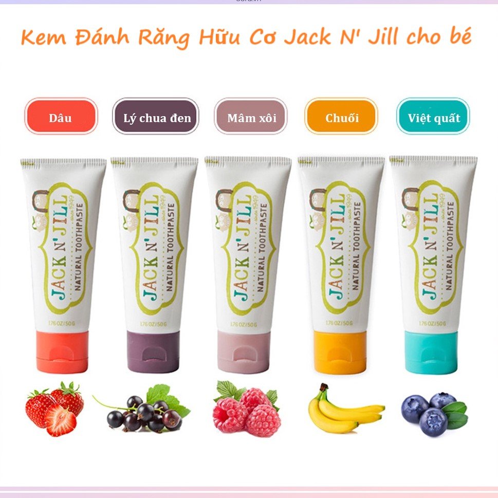 Kem đánh răng hữu cơ Jack N Jill 50g