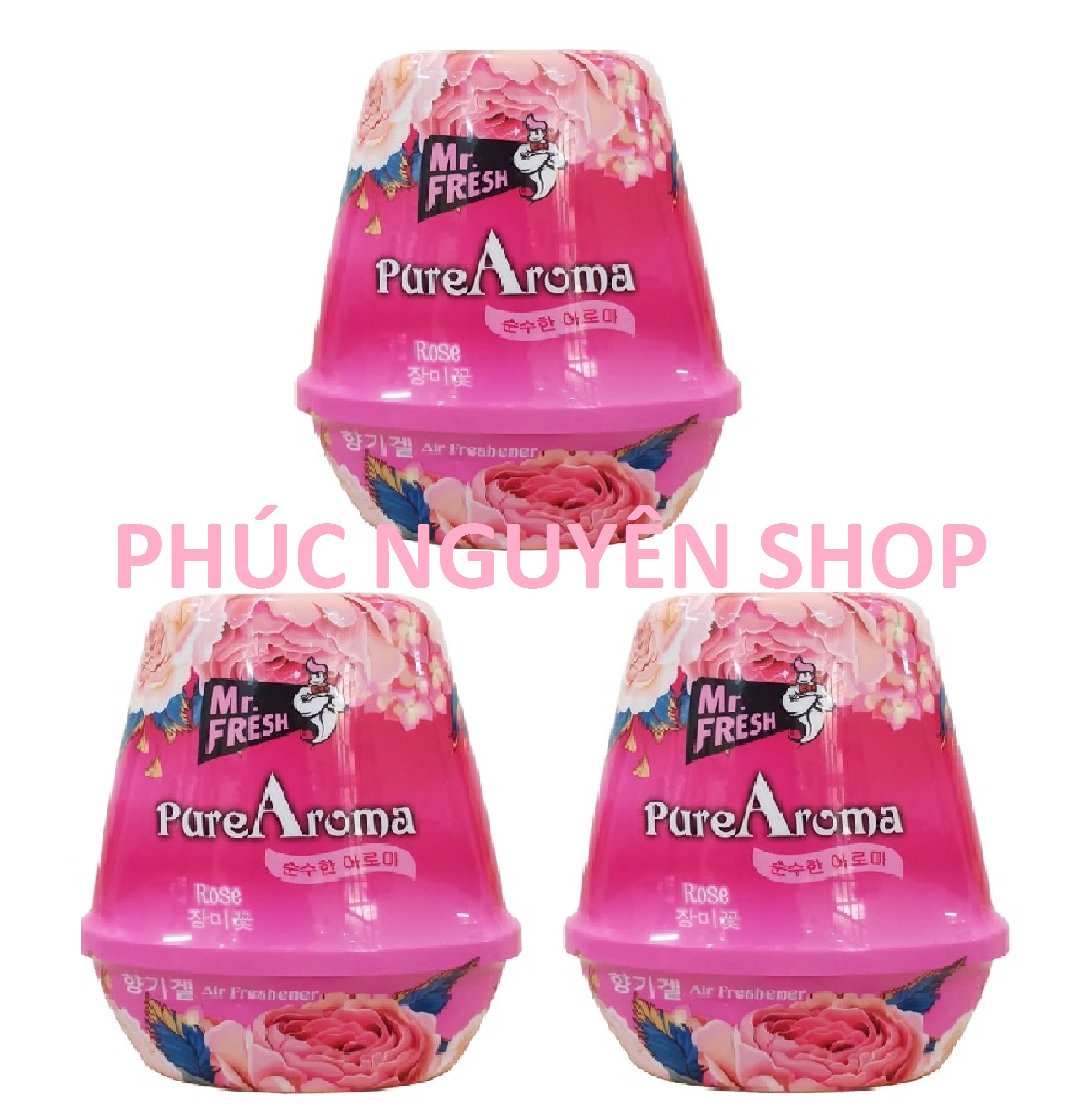 [HCM]Bộ 3 Sáp thơm phòng khử mùi ẩm mốc Pure Aroma 180g Hàn Quốc PNS402