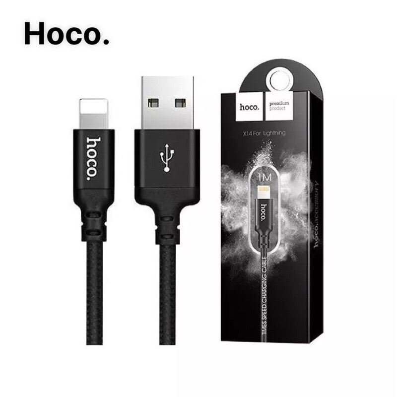 Dây cáp sạc nhanh Hoco X14 iphone Lightning, dây sạc chính hãng siêu bền dài 1m