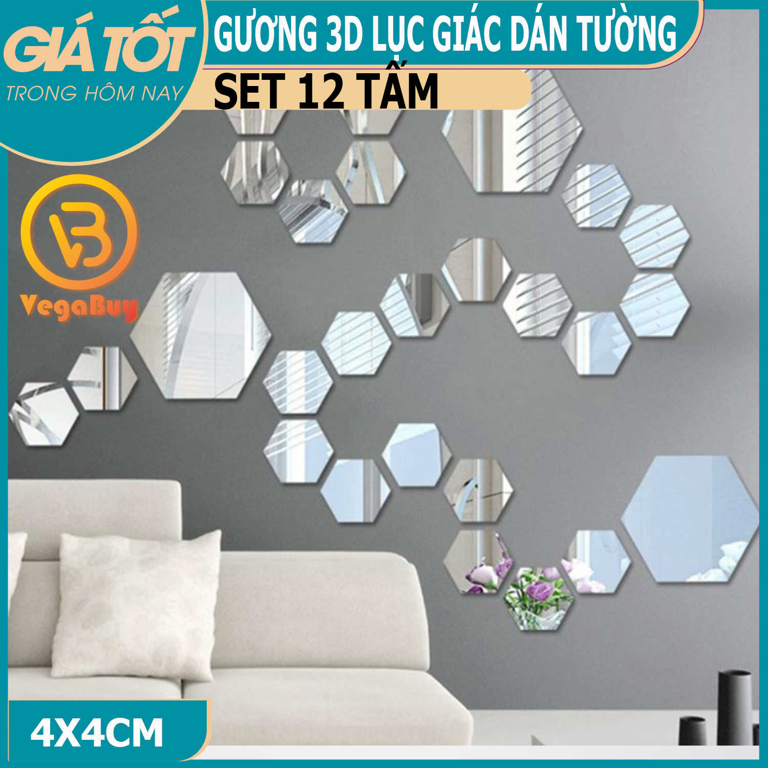 [SET 12 TẤM GIÁ RẺ] Gương Dán Tường 3D Hình Lục Giác Decal Dán Tường , Gương Dẻo Dán Tường Trang Trí Tự Dính Tường Cho Phòng Khách Phòng Ngủ Gương Acrylic Dán Tường , Gương Decor Lục Giác