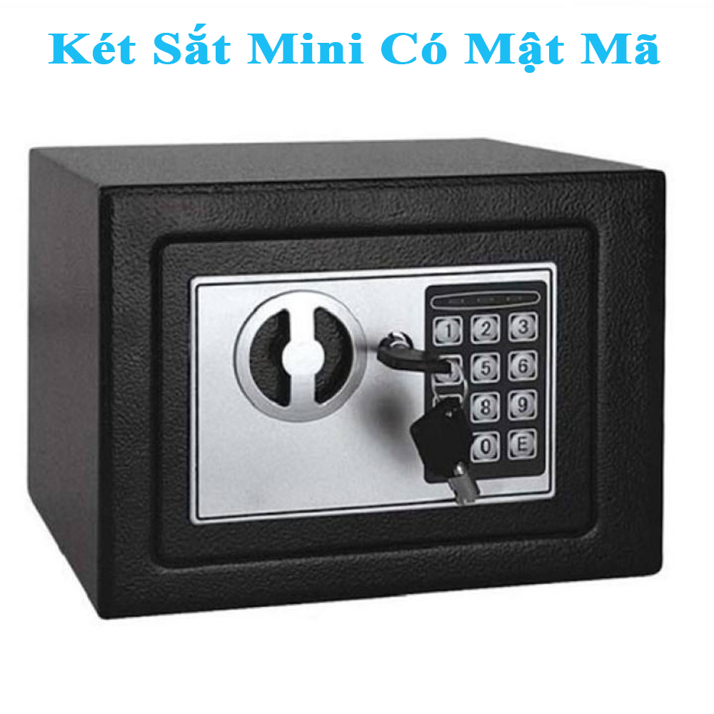 Két sắt mini giá rẻ, két sắt mini có khoá mật mã xách tay két sắt thông minh tiết kiệm cho gia đình, két sắt mini an toàn cỡ nhỏ xách tay mini tiết kiệm cho gia đình chống cháy có khe nhét tiền két sắt 17e sơn tĩnh điện