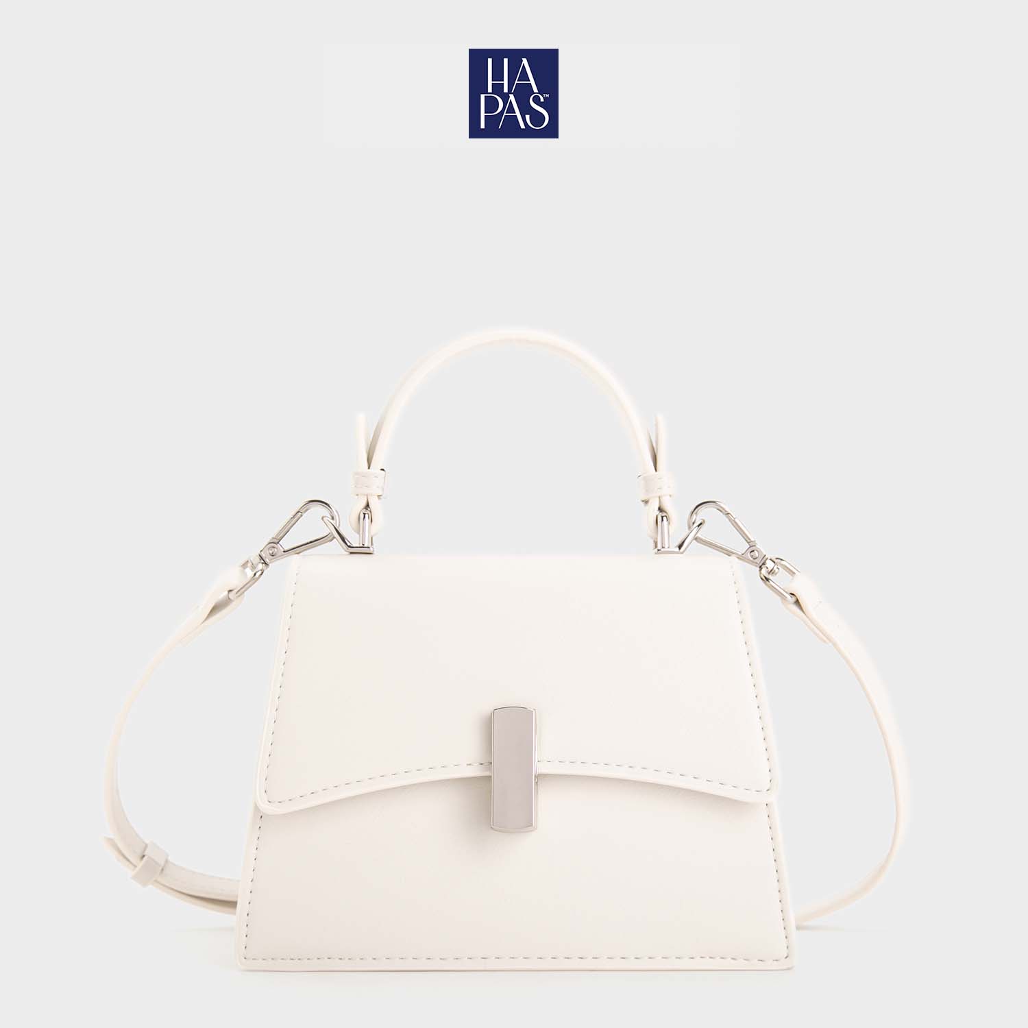 Túi Xách Nữ Cầm Tay Ayona Da Mịn Sz 19 White HAPAS - TXT19374
