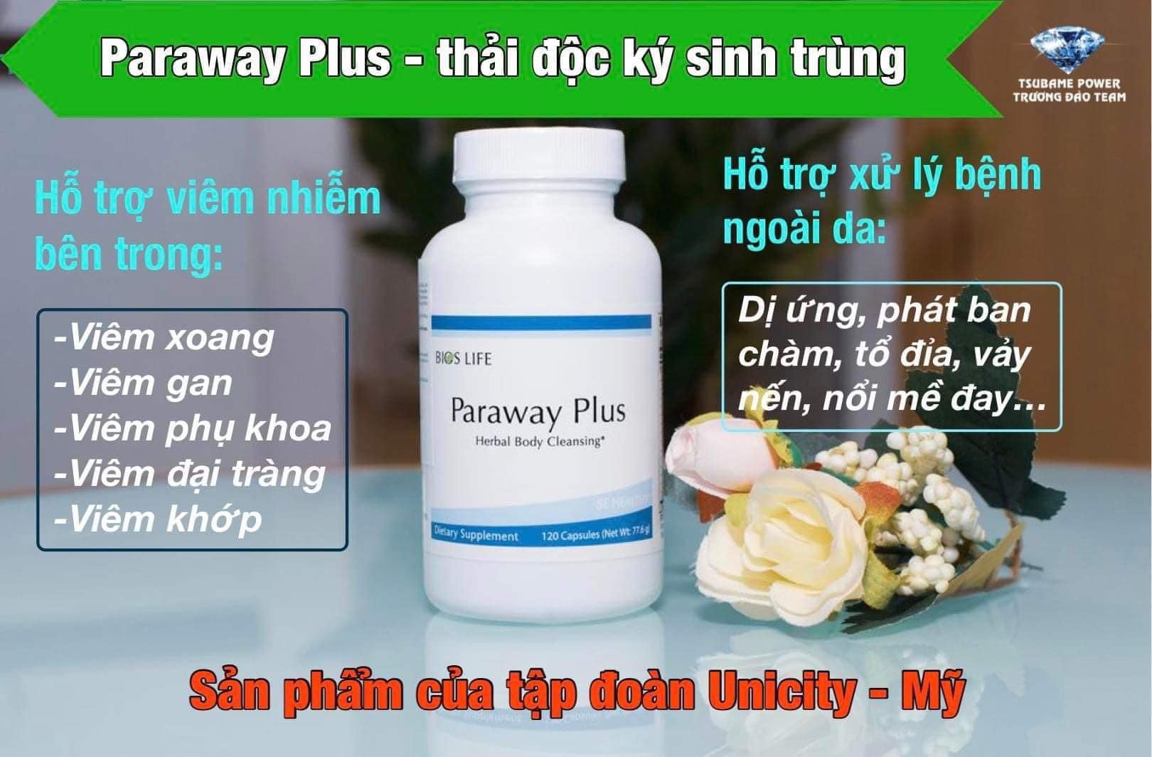 Paraway Plus Unicity 120 viên Thải độc ký sinh trùng, sạch đường ruột