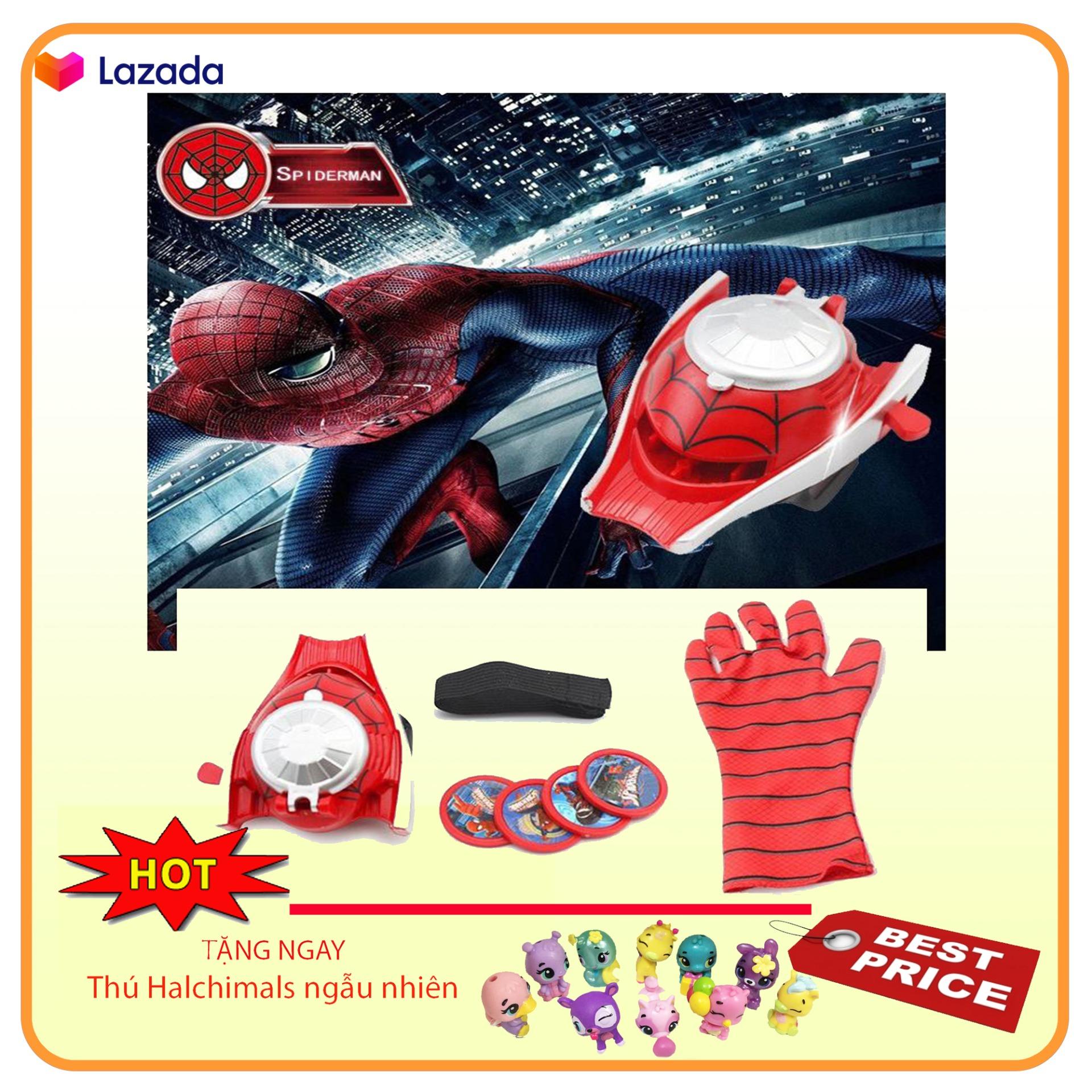 [HCM]Đồ chơi găng tay spiderman  siêu nhân người nhện bắn đĩa cho bé