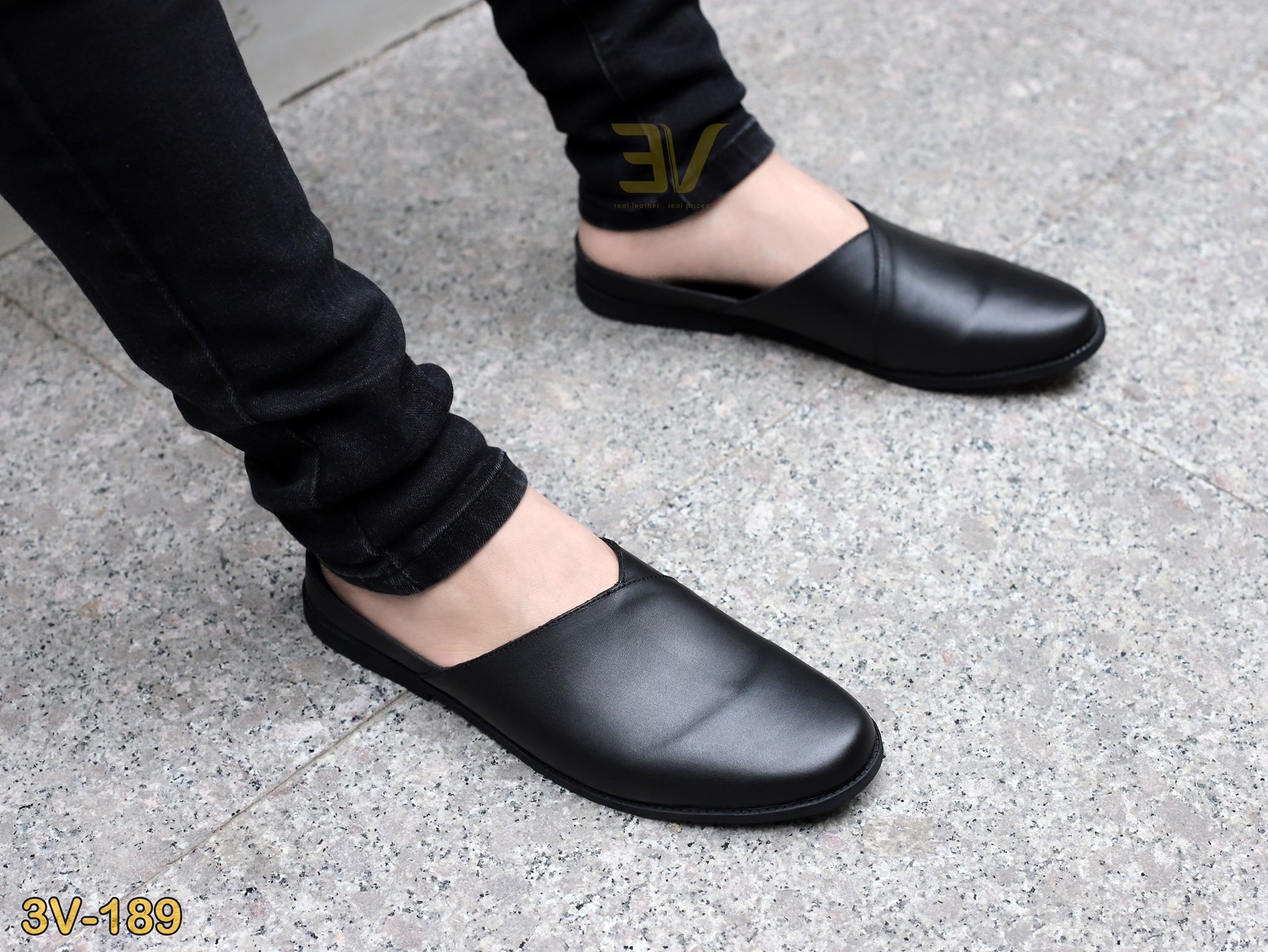 Giày mọi nam công sở phiên bản thiết kế đặc biệt- Giày lười nam Slippers đơn giản tinh tế- Da bò 100% đế cao su non- Bảo hành 1 đổi 1- G189- Giày 3V